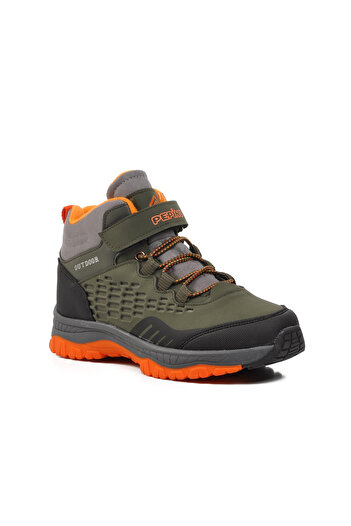 pepino 1391 Erkek Haki Turuncu Outdoor Kauçuk Kaymaz Taban Ortopedik Günlük Bot 26 - 35