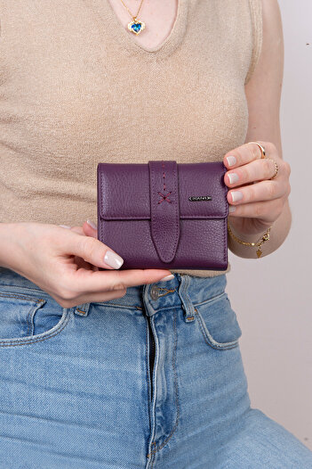 Grande L2633 Genuine Real Leather Small Size Women's Wallet Portfolio