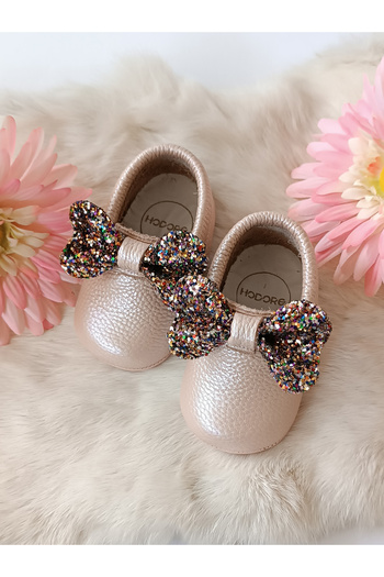 Hodore Sofia Salmon Genuine Leather Baby Loafers
