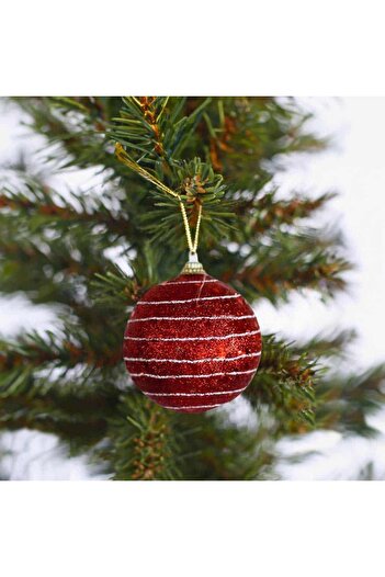 Ritzz Christmas Tree Ball Red White Striped