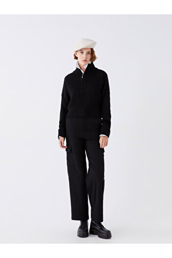 LC Waikiki High Collar Plain Long Sleeve Women's Knitwear Sweater