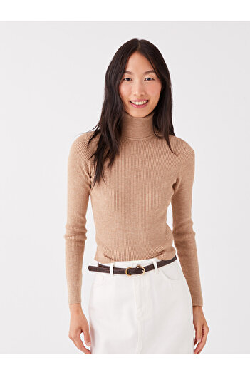 LC Waikiki Turtleneck Women's Knitwear Sweater - Solid Long Sleeve