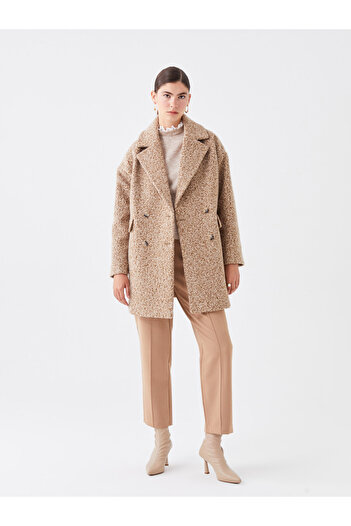 LC Waikiki Bunda Límec Plain Oversize Dámský kabát Stamp