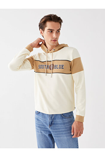 LC Waikiki Men's Hoodie - Long Sleeve and Printed