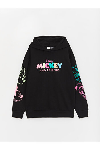 LC Waikiki Dívčí mikina s dlouhým rukávem s potiskem Mickey Mouse