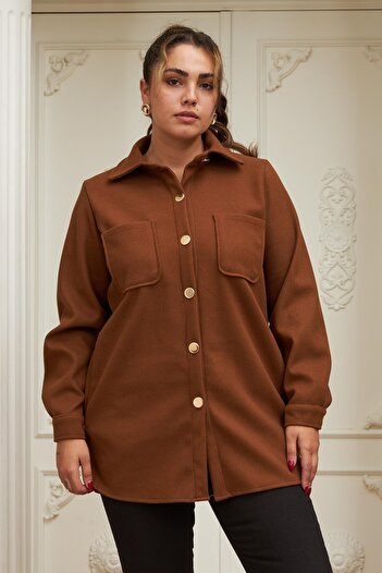 RMG Large Size Tan Stamped Shirt