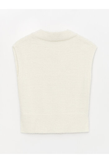 LC Waikiki V-Neck Plain Oversize Women's Knitwear Sweater