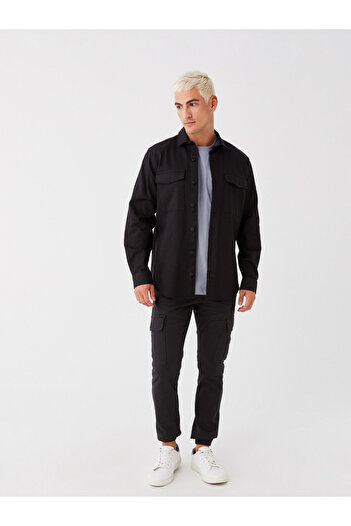 LC Waikiki Langarm-Herrenhemd mit bequemer Passform
