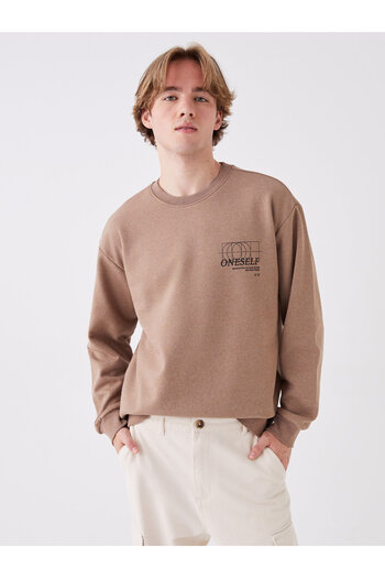 LC Waikiki Ανδρικό φούτερ - Crew Neck, Μακρυμάνικο, εμπριμέ