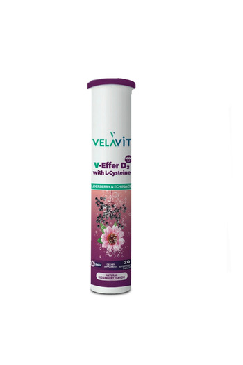 Velavit V-Effer D3 with L-Cysteine 20 Effervescent Tablets
