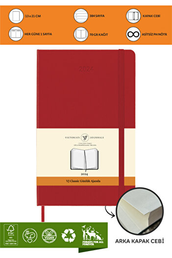 Victoria's Journals Classic 2024 Günlük Ajanda 13x21
