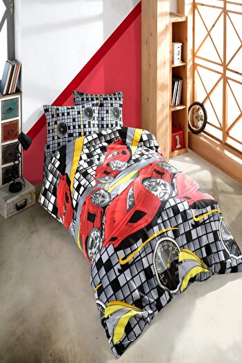 newhome Speed/red Single Duvet Cover Set