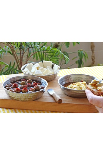 ALETTA Authentic Dot Embroidered Steel Bowl (Set of 3)