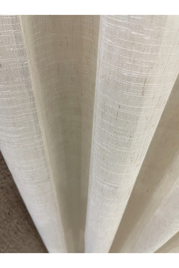 Brillant Linen Look 1/2,5 Pleat - ECRU - CREAM Tulle Curtain