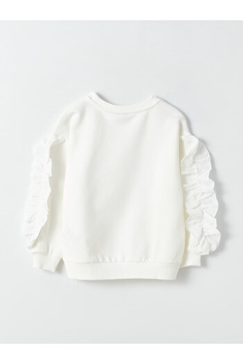 LC Waikiki Dívčí mikina s dlouhým rukávem s potiskem Elsa Crew Neck