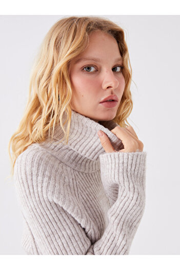 LC Waikiki Turtleneck Women's Knitwear Sweater - Solid Long Sleeve
