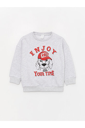 LC Waikiki Baby Boy - Crew Neck and Printed Long Sleeve Sweatshirt