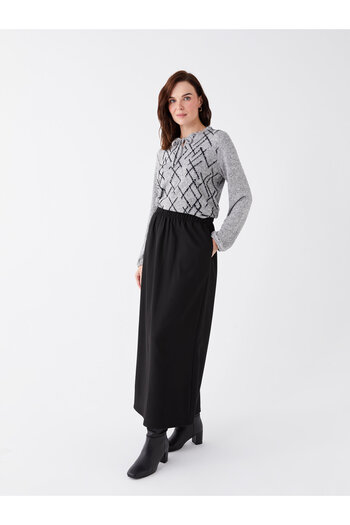 LC Waikiki Women's Straight Skirt - Elastic Waist