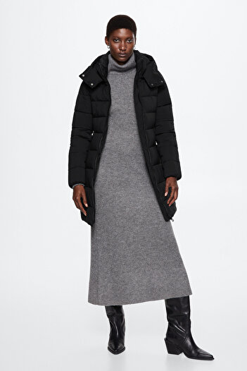 MANGO Woman Women's Black Coat