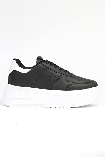 Lee Cooper ® | LC-31100-Siyah Beyaz-Kadın Spor Ayakkabı