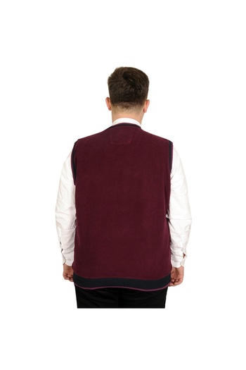 ModeXL Mode XL Büyük Beden Erkek Süeter Vanize Selanik 20547 Mürdüm