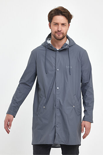 T Rain Stay Dry Gri Erkek Yağmurluk