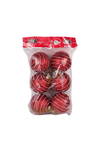 Ritzz Christmas Tree Ball Red White Striped