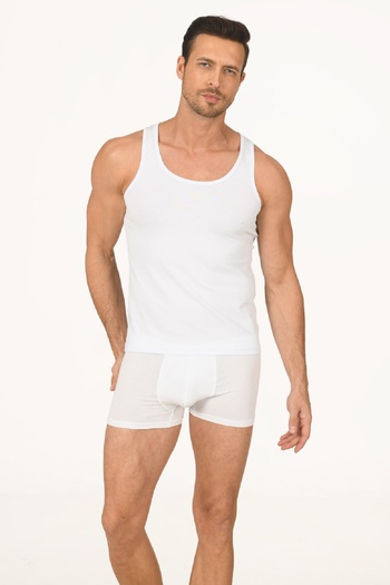NBB 6 Pieces, Thick Strap, Cotton & Lycra, Basic, Men's Undershirt