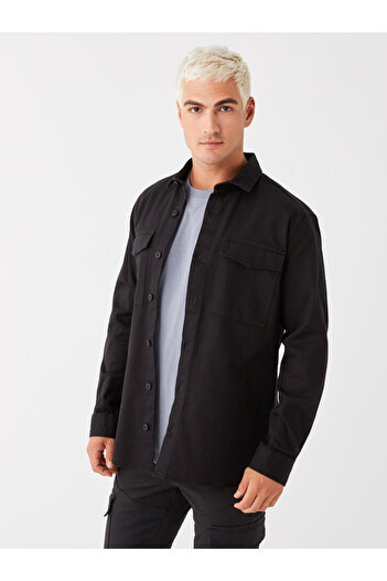 LC Waikiki Langarm-Herrenhemd mit bequemer Passform