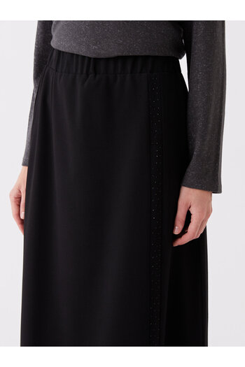 LC Waikiki Women's Printed Skirt with Elastic Waist