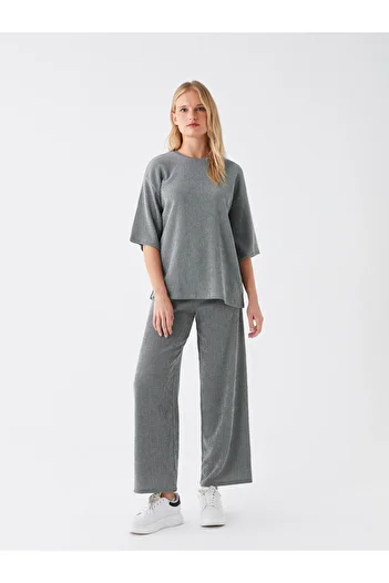 LC Waikiki Crew Neck Plain Oversize Women's Blouse