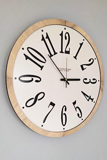 Blackframe - Wood and Soft Style - New - 45cm Wall Clock