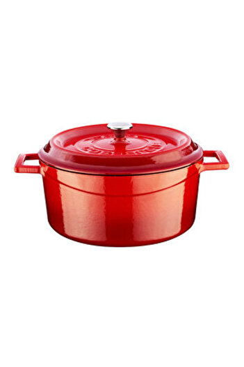 Lava Red Round Pot 24 cm