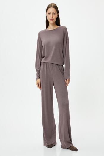 Koton Women's Brown Pajama Bottoms