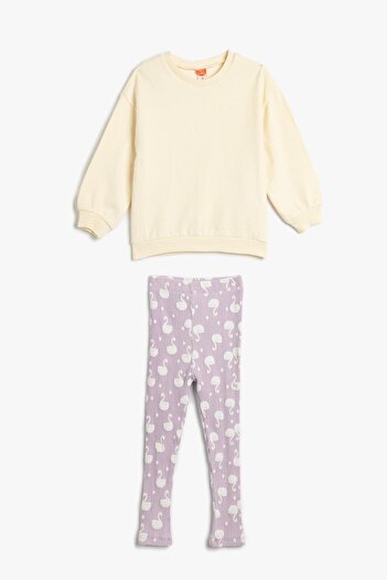 Koton Baby Girl Ecru Bottom-Top Set