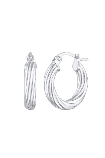 ELLI Ohrringe Creolen Twisted Look Gedreht 925 Silber