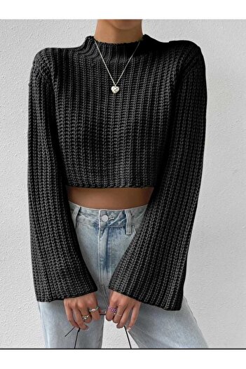 Bracha Crop Model Spanish Sleeve Knitwear Sweater