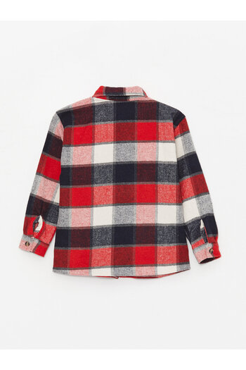 LC Waikiki Comfortable Fit Plaid Boys' Shirt Jacket