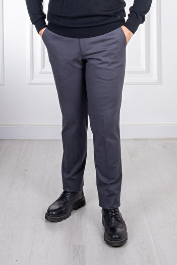 Sarar Συνέντευξη Sarans Dorlion Regular Fit Anthracite Cotton Παντελόνι
