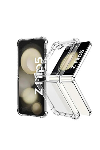 Nezih Case Case for Samsung Galaxy Z Flip 5 Case Corner Protect Shockproof Antishock Airbag Transparent Hard Cover