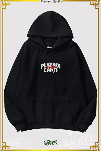 Grove Fashion Φούτερ με κουκούλα με κουκούλα Playboi Carti Three Thread Oversize
