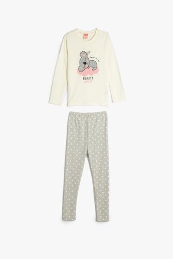 Koton Baby Girl Ecru Bottom-Top Set