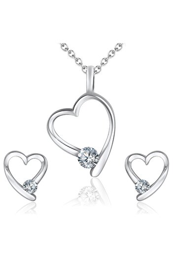 Lulu & Jane Set mit Kristallen von Swarovski® Set (Kette+Ohrstecker)
 verziert mit Kristallen von Swarovski® we