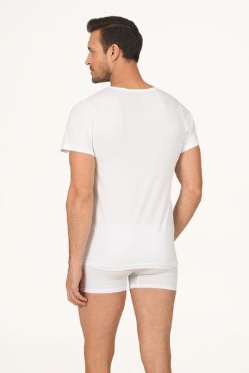 NBB 4 Pieces, 100% Cotton, Crew Neck, Short Sleeve, Men's Undershirt & T-shirt