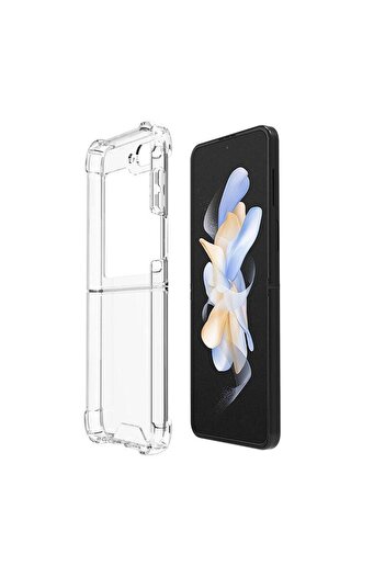 Nezih Case Case for Samsung Galaxy Z Flip 5 Case Corner Protect Shockproof Antishock Airbag Transparent Hard Cover