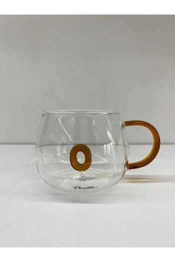B.A.Y.NUVOLA Lettered Glass Mug Lettered Design Lettered Glass Cup 400 Ml
