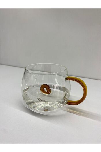 B.A.Y.NUVOLA Lettered Glass Mug Lettered Design Lettered Glass Cup 400 Ml