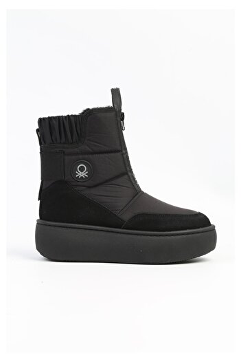 United Colors of Benetton Γυναικείες μπότες χιονιού Benetton 50068 Black Shearling