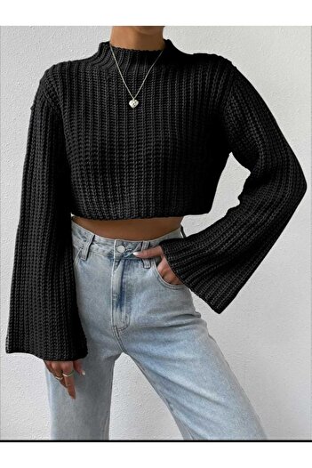 Bracha Crop Model Spanish Sleeve Knitwear Sweater