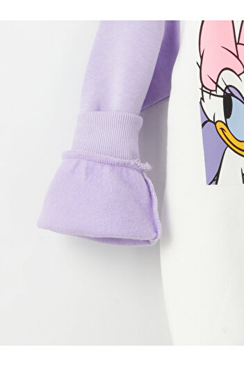 LC Waikiki Dívčí mikina s dlouhým rukávem s potiskem Disney s Crew Neck